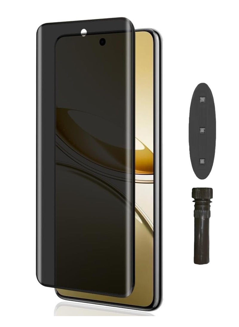 Privacy Screen Protector for Vivo V60 UV Glass Fingerprint Reader Support 3D Curved Anti-Spy Tempered Glass Screen Protector